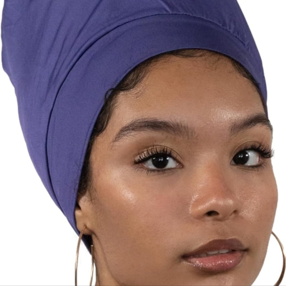 Lot of 4 - Satin Sleep Cap and Hair Bonnet for Sleeping - Overnight  - Purple - - Picture 2 of 10